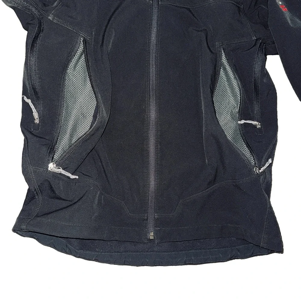 2007 The North Face Summit Series Apex Softshell Black Jacket Hooded Mens S VTG